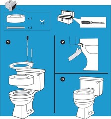 Carex Toilet Seat Riser Elongated Raised Toilet Seat Adds 3.5 inches to Toilet