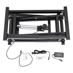 Black 30*1*10in 24V Iron Electric Scissor Lift Table For Material Transportation