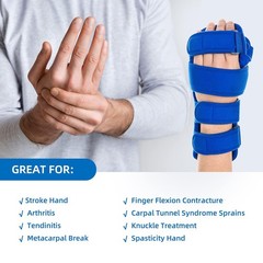 Comfortable Hand Splint with Adjustable Straps for Arthritis & Tendinitis Relief