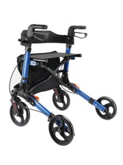 NEW Adjustable Rollator Walker 6 levels of 8 Wheels Compact Folding Lightweight