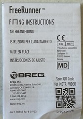 Breg Freerunner Medial Knee Brace Right Leg Knee Medium Clean Fast Free Ship