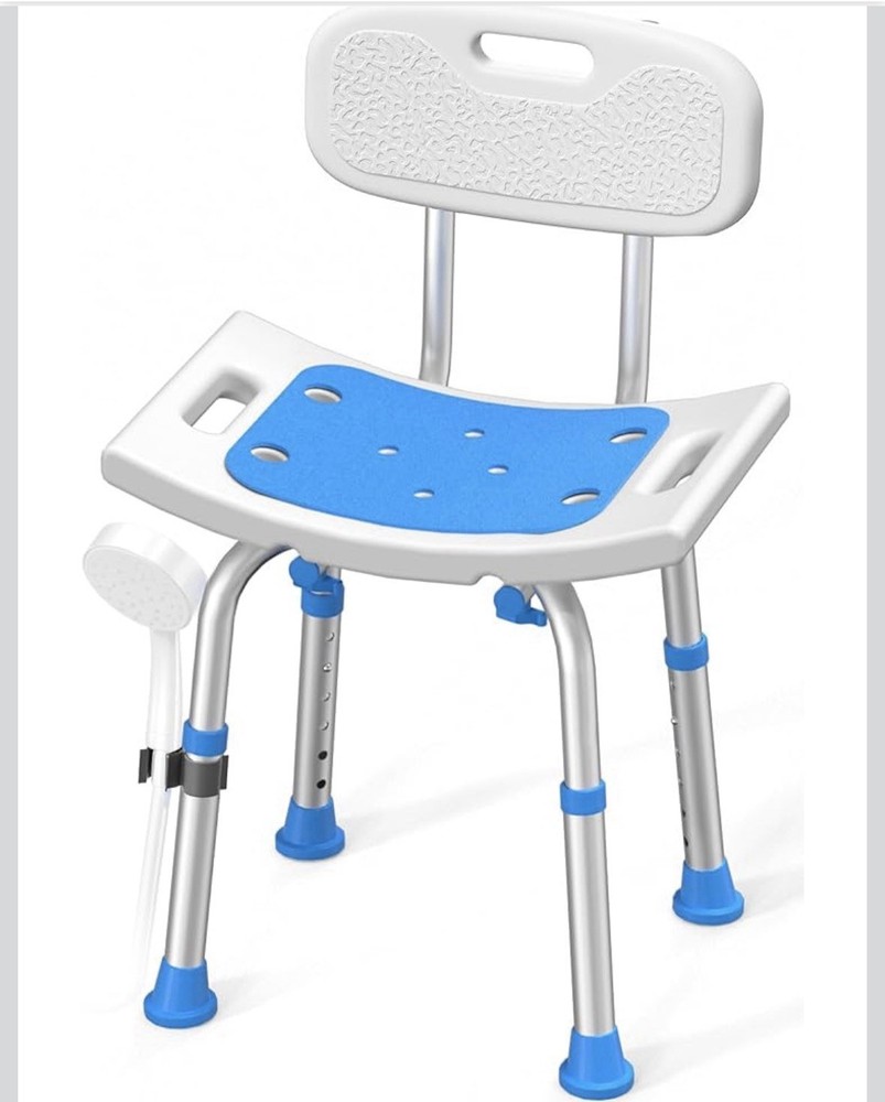 Shower Chair w/ Removable Back for Seniors & Disables Heavy Duty 400# SHC10