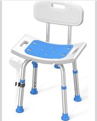 Shower Chair w/ Removable Back for Seniors & Disables Heavy Duty 400# SHC10