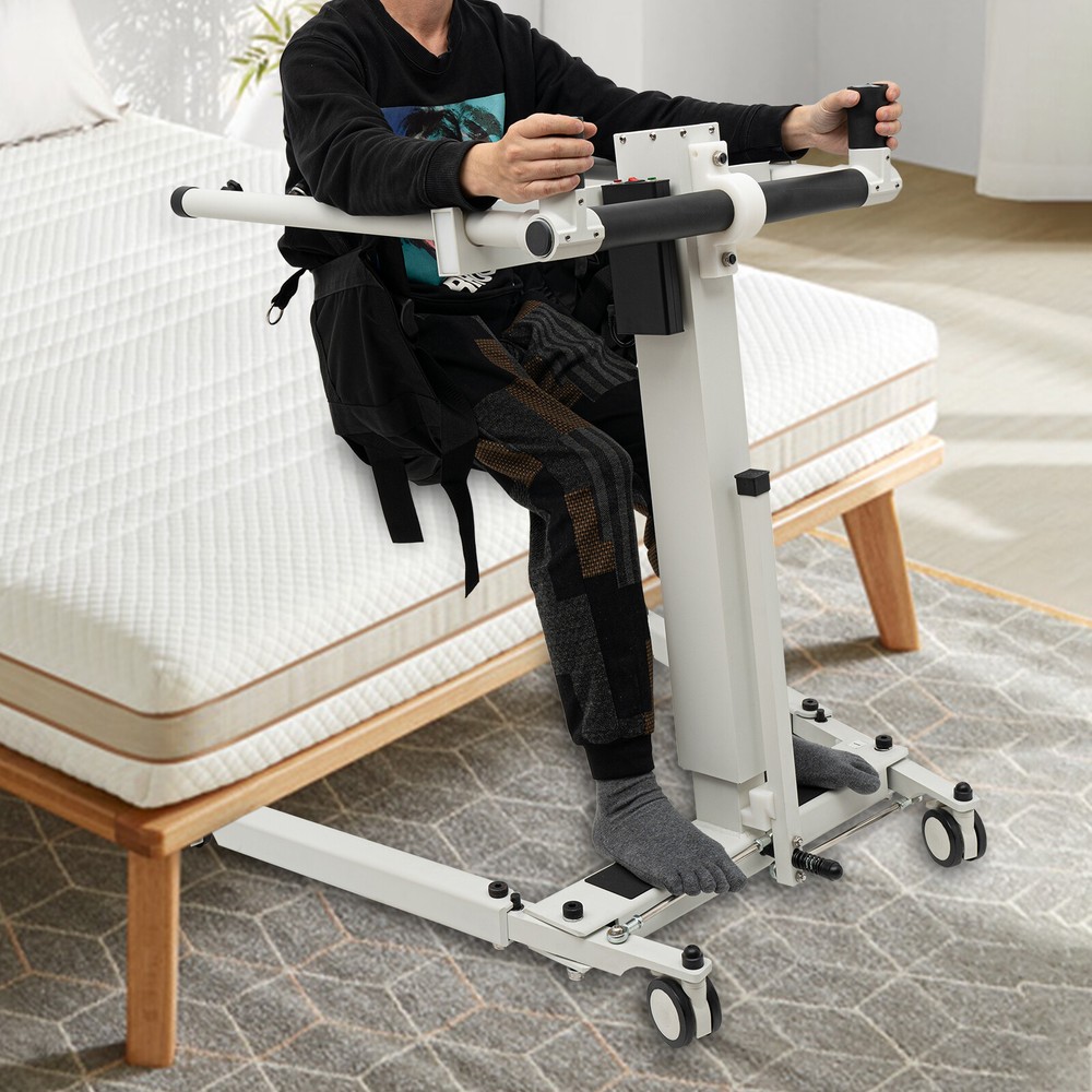 Electric Patient Lift Chair, 286 lbs Capacity, Aluminum Alloy, Adjustable Height