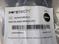 New Coretech LEFT Knee Brace 845 OA Size Small (SUP2079BLKRS) HCPCS L1845 L1852