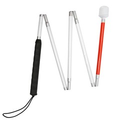 Blind Cane Stick – Mobility Reflective 126.5cm/50″, Red, White, Black