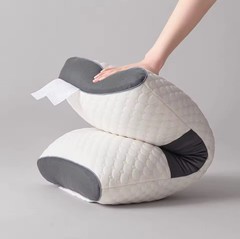 2PC Cervical Neck Pillow Set Ergonomic Orthopedic Contour Memory Foam Support Si