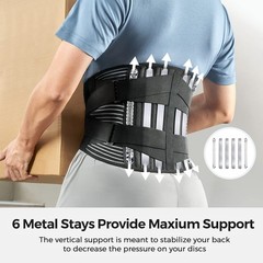 FREETOO Back Brace for Lower Back Pain Relief, Adjustable Support Belt