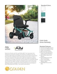 Golden Technologies Golden Ally Manual Folding Power Wheelchair – Memory Foam…