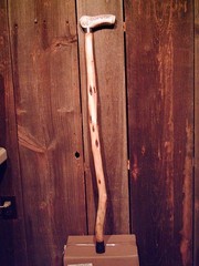 diamond willow walking stick STAG ANTLER handle cane custom made cane in the USA