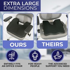 YogiBum Patented Cushion | Extra Large Tailbone Gap | XL Size for 190lbs+ | M…