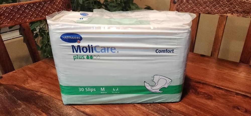 Vintage 2013 MoliCare Comfort Plus 30ct Bag – Medium – Plastic PE Center – RARE