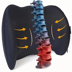 Lumbar Support Pillow Memory Foam Back Cushion for Sciatica & Lower Back Pain…