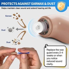 16 Pcs Wax Dust Guard Filters, Made for Audien Hearing Aids, ATOM ONE 1.5mm size