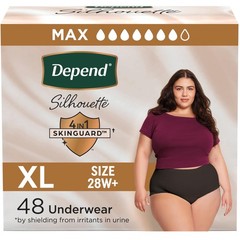Depend Silhouette Adult Diapers, Incontinence Postpartum Bladder Leak Underw…