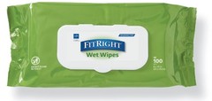 MedLine FitRight ALOE UNSCENTED 1200 Ct Personal Wipes 8×10, 12Pks, 100Shts Each