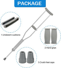 Crutch Pads and Caps Set – Comfort Padding for Armpits and Hand Grips