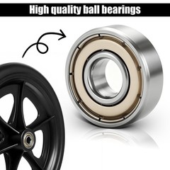 4 Pack 8 Inch Solid Rollator Walker Replacement Wheels Anti-Slip Quiet