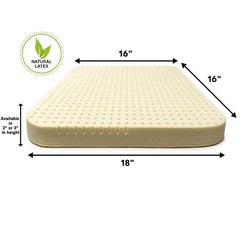 ORGANIC TEXTILES Latex Seat Cushion – GOLS and GOTS Certified – USA Made