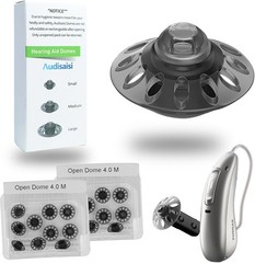 20pcs Phonak Open Hearing Aid Domes Medium Size (0.35 Inch=9mm) Ideal for Phonak