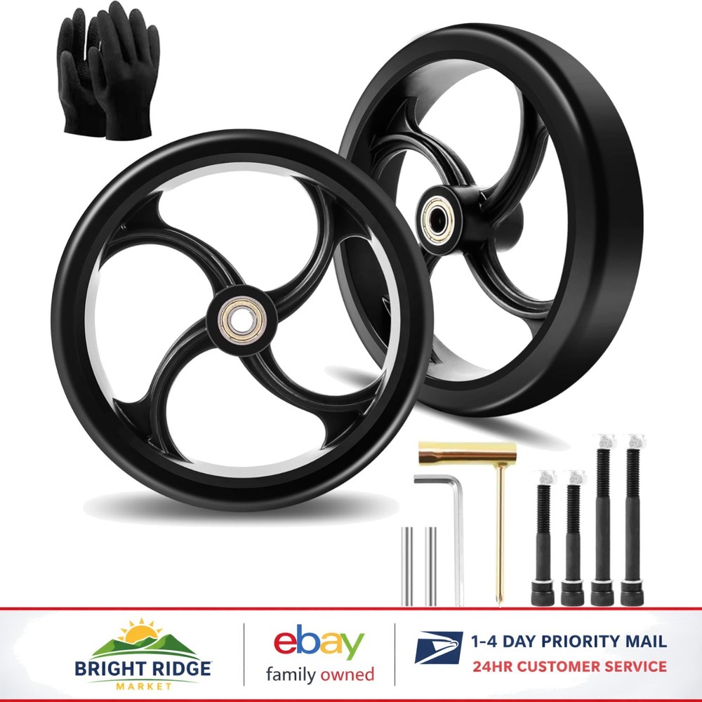 All-Season 7-Inch Wheelchair Wheels with Easy Installation and Durability