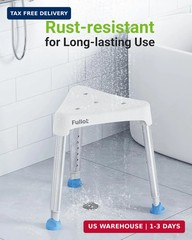 Space-Saving Triangular Shower Chair for Inside Shower, FSA/HSA Eligible 400 lbs