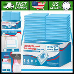 BIGGMED Tear-Resistant Disposable Incontinence Bed Pads 40 x 36, 50 Count