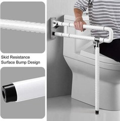 Grab Bars for Bathroom, Foldable Stainless Bar with Texture Grip 29.5(L) x27.5(H