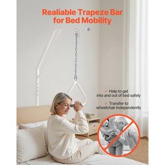 Trapeze Bar for Bed Mobility 250LBS Bed Trapeze with Clamp and Floor Stand