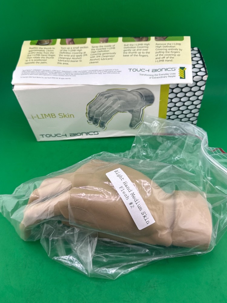 Ilimb Ossur touch bionics right prosthetic hand cover or glove. Size medium. New