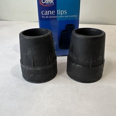Carex Black Cane Tips 1″ 2 Count Fits All Standard Canes & Crutches # A720-00