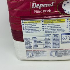 Vintage Depend Fitted Briefs 18 Diapers Large 1996 USA Leakage Barrier 90s NOS