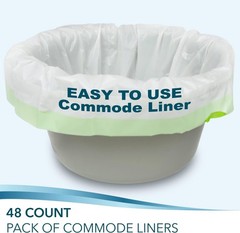 Portable Toilet Liners: 48 Pack Disposable Waste Bags for Sanitary Convenience