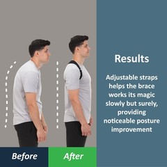 ComfyBrace Posture Corrector-Back Brace for Men 1 Count (Pack of 1), Black
