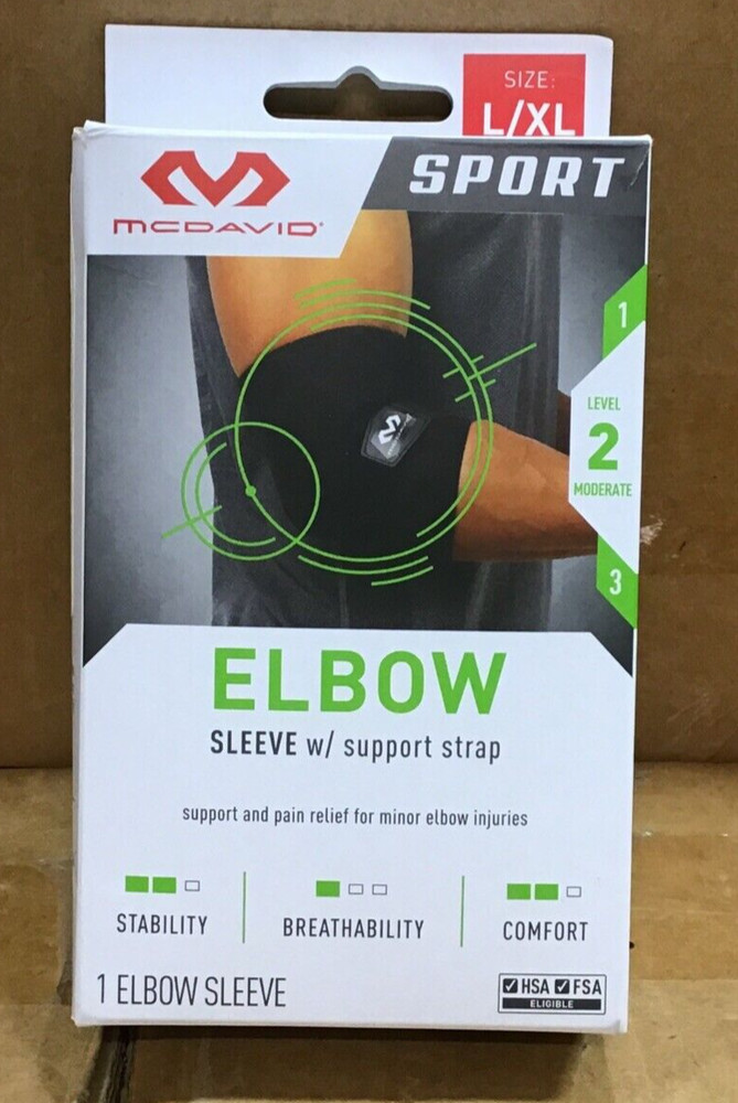 McDavid Sport Elbow Compression SleeveWith Support Strap L/XL