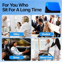 Gel Seat Cushion Cooling Honeycomb Chair Pad Thick Pressure Relief Cushion