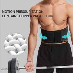 Copper Lumbar Waist Support Brace Belt Lower Back Pain Relief for Men Women