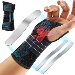 Rakiie Adjustable Carpal Tunnel Wrist Brace Left Hand – Medium Support