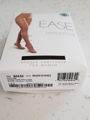 THERAFIRM EASE Women’s Compression Pantyhose 20–30 mmHg Lrg. Short Sand Open Box