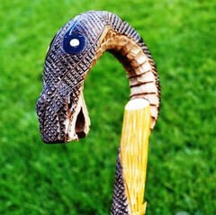 COBRA Hand Carvin Canes Walking Sticks Wooden Unique Handmade Cane Vintage Gift