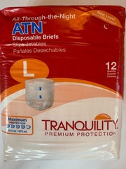 Tranquility ATN Unisex Disposable Briefs Large L 45″-58″ 12 Ct Max Absorbency