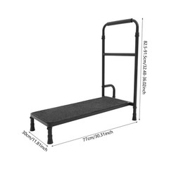 Bed Step Stool With 5 Leg And Adjustable Handle For Elderly 30.31*11.81 in
