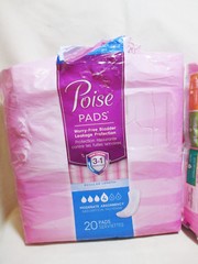 Poise Pads Regular Length 46 Count (18) Moderate + (28) Light Absorbancy OPENED