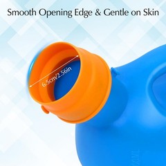 Portable Urinals for Men Spill Proof, OOCOME Upgrade Male Urinal Bottle Blue