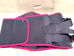 Back Premium Support Brace Size M 33”-39″ Lumbar Adjustable Mesh Pink Blue NEW