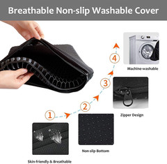 Gel Seat Cushion, Jumbo&Thick Cushion for Relieve Hip Pain,Black 20X20X1.9Inch