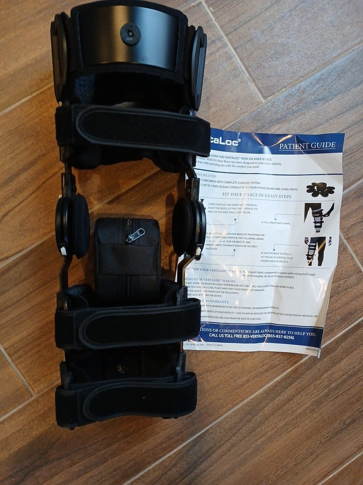 Vertaloc Max OA Knee Brace Support Left Size SMALL Black BRAND NEW