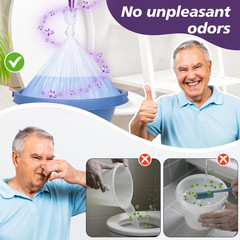 Commode Liners with Absorbent Pads, 60 Commode Liners and 60 Commode Pads, Potty
