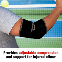 ACE Brand Adjustable Compression Elbow Support, Moderate Support for Weak, Sore