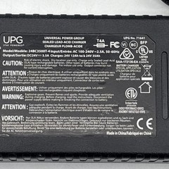 UPG Battery Charger 24V 3.5A 24BC3500T-4 Sealed Lead Acid XLR Plug No. 71641